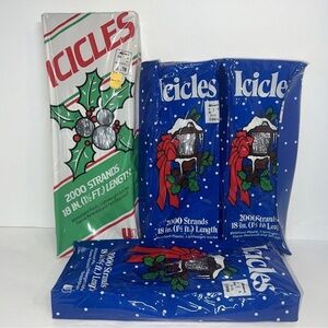 Vintage Brite Star Christmas Tree Icicles 8000 Silver strands 18” Strands Tinsel